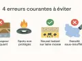 Erreurs courantes en isolation sous toiture : pare-vapeur manquant, spots non protégés, nouvel isolant sur laine moisie, densité sous-insufflée.