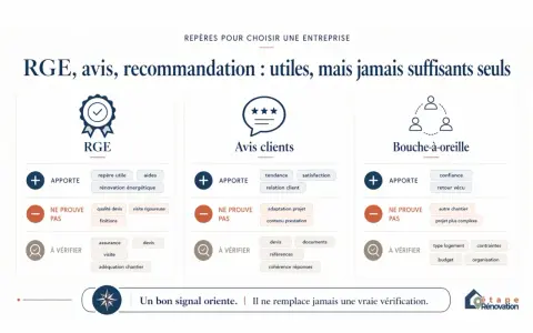 RGE, avis clients, bouche-à-oreille : des repères pour votre aide pour travaux fait soi-même. Vérifiez toujours !