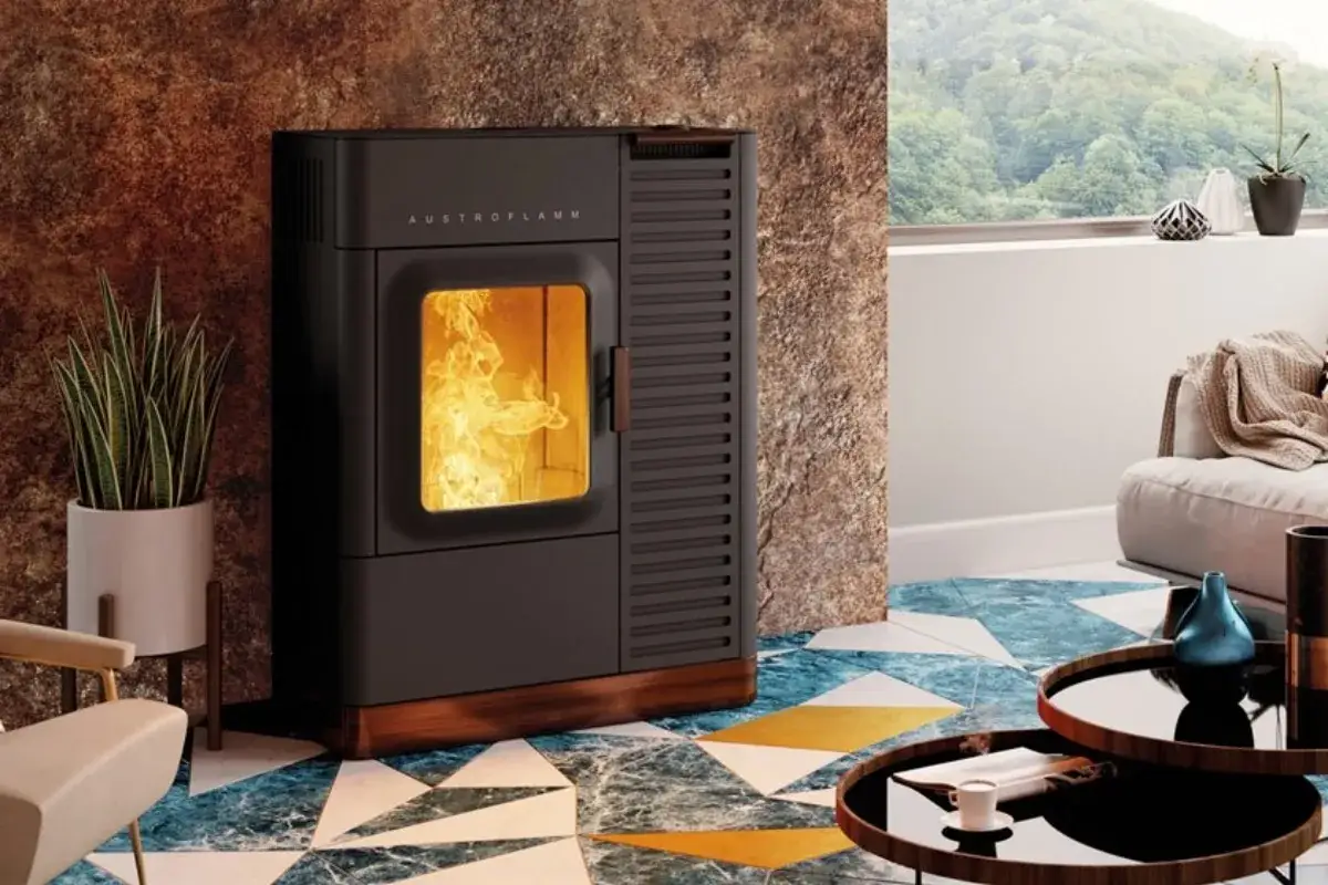 Po&ecirc;le &agrave; granul&eacute;s sans &eacute;lectricit&eacute;, cr&eacute;ant une ambiance chaleureuse avec ses flammes vives. Un design moderne pour un confort durable.
