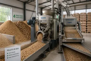 Dans cette usine, découvrez comment sont fabriqués les pellets de bois, une énergie propre et renouvelable, à partir de sciure et de copeaux.